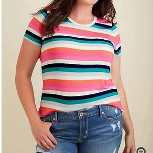 Torrid sz5 striped perfect tee